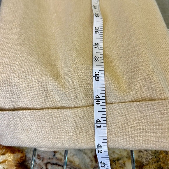🤩”Talbots” Stylish Wool Blend Tan Wide-Leg Cuffed Pants w/ Pockets Size 10 💛 - Picture 15 of 15